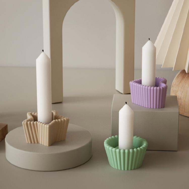 DIY Silicone Candle Holder Molds Handy Silicone Striped Candle Holder Molds For Artistic Home Decoration Projects