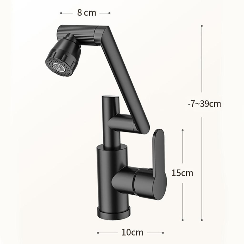 Miscelatore Lavabo LED a Display Digitale Rotazione 360° Multifunzione Getto Aerato Acqua Calda Fredda Rubinetto Lavabo per Bagno