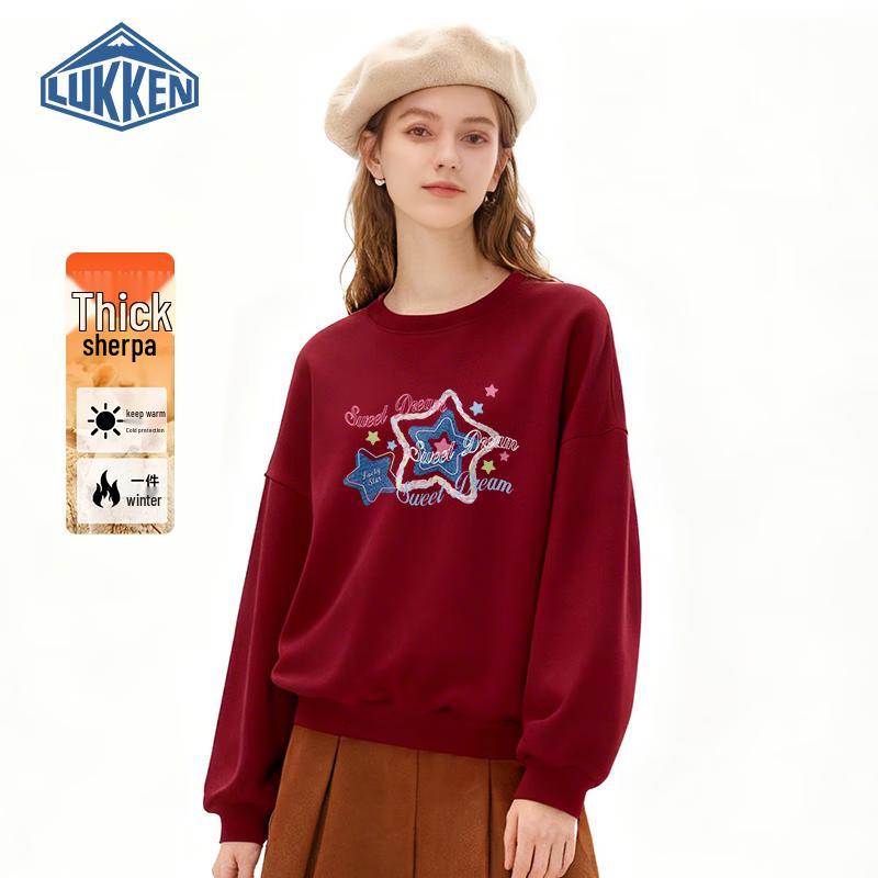 

LUKKEN Women s 2025 Winter Sherpa Fleece Pullover Sweatshirt XL