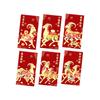 6PCS Colorful Goat Pattern 2027 Chinese New Year Red Envelopes Blessings Printing Hot Stamping Spring Festival Lucky Money Bag