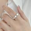 Elegant Geometric Oval Ring: Brushed Matte, Adjustable, Stackable Women’s Finger Ring