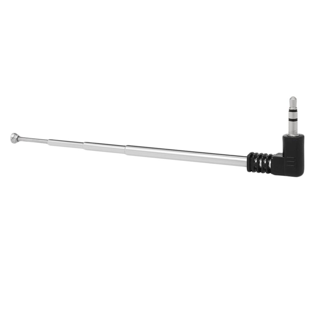 FM Radio Antenna 3.5mm Retractable Aerial 4 Sections L Shape 240mm Antenna