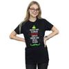 Elf Womens/Ladies Christmas Cheer Text Cotton Boyfriend T-Shirt