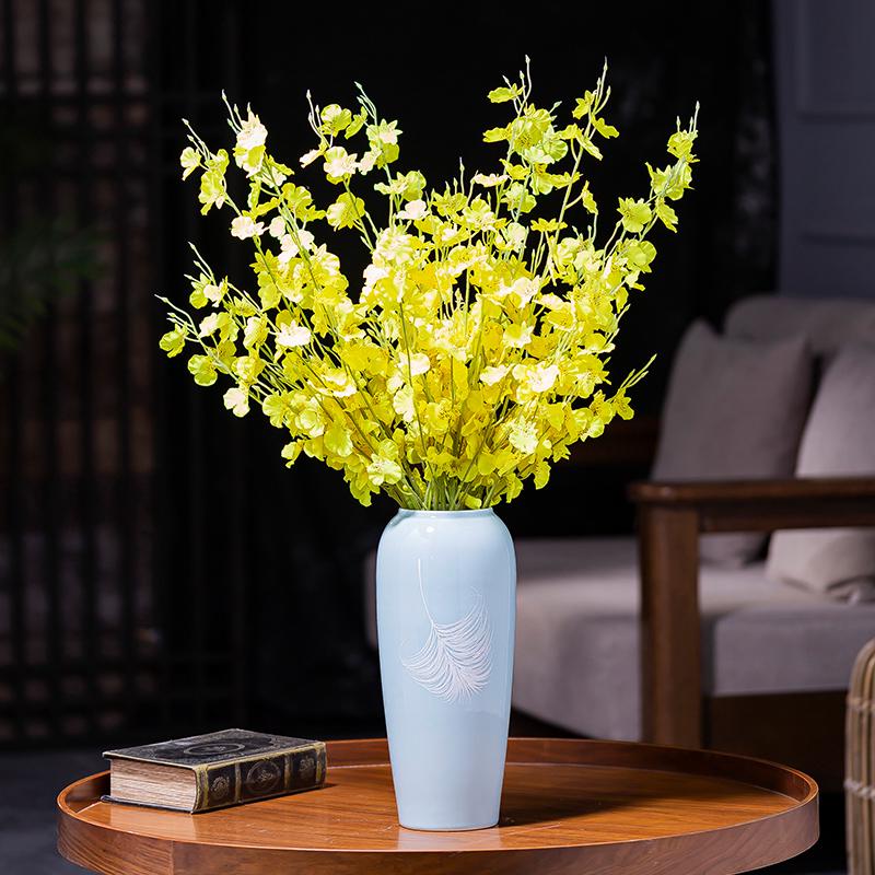 Handcrafted Jingdezhen Ceramic Vase: New Chinese Decor for Living Room and Clubhouse