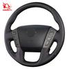Housse de volant de voiture personnalisée DIY Style Luxe Fibre de Carbone Cuir Synthétique pour Nissan Patrol Frontier Armada Titan XD
