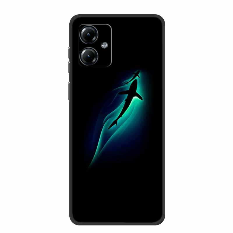 For Motorola Moto G84 5G Case Silicone Soft Wolf Lions Cat Black Bumper Funda Coque for Motorola Moto G54 5G TPU Protective Bag