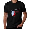 Small Minimalist Helicopter Design TShirt Christmas Casual Short Sleeve Top