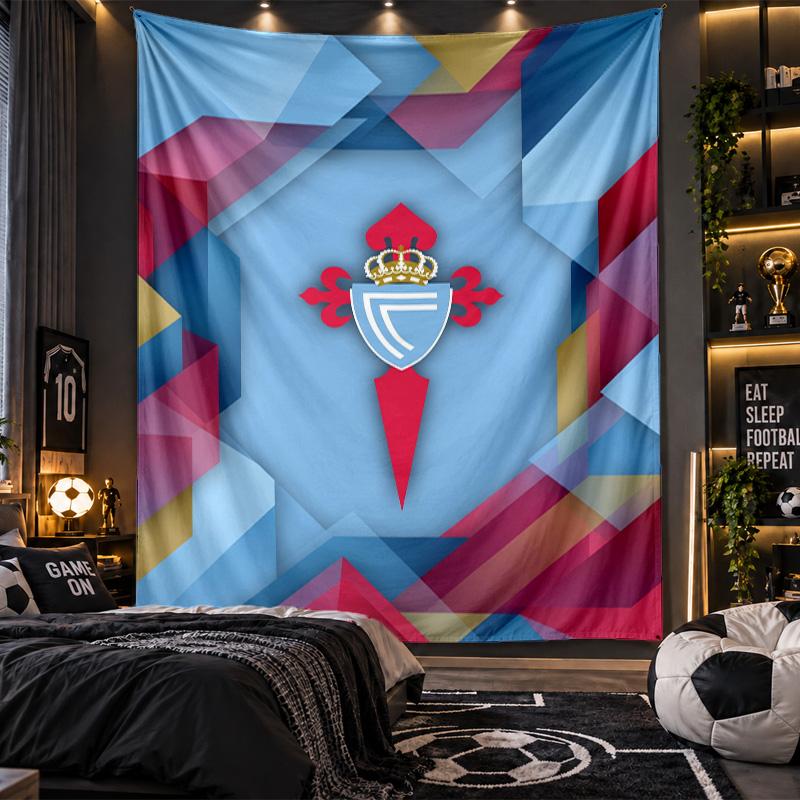 Wall Hanging Tapestry Celta Vigo FC Print Cloth for Living Room Bedroom Home Decor