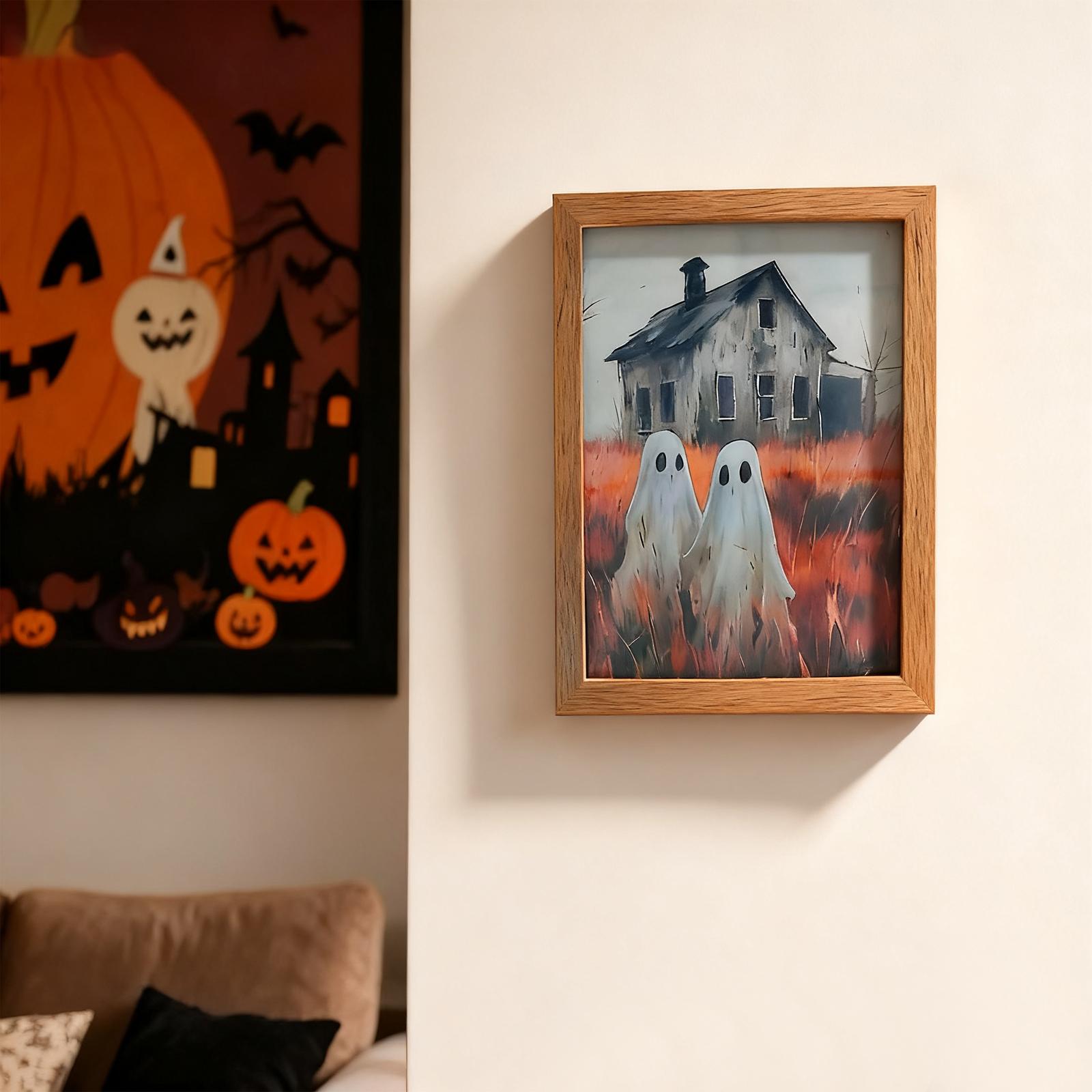 Pair Of Ghosts Frame Wall Decoration Pair Frame Wall Decoration Pair One Size