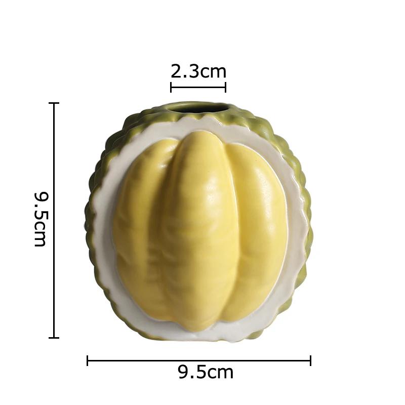 

Simulated Durian Shaped Ceramic Vase Plant Pots Table Decoration Ornaments Flower Arrangement Floral Vase Room Aesthetic Decor