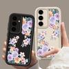 Colorful Floral Print Matte Soft Case For Samsung S25 Ultra S24 FE S23 S22 A16 A56 A36 A15 A55 A35 A54 A34 TPU Shockproof Lens Protection Phone Cover
