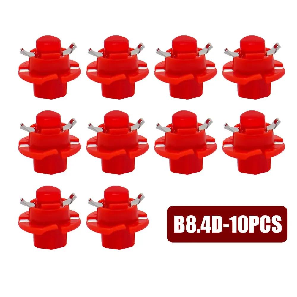10Pcs Car Universal T5 B8.4 LED Car Dash Board Bulb BX8.4D Instrument Panel DC 12V Indicator Lamp Light Car Interior Accessories