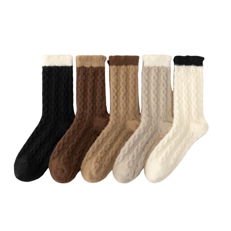 Australian Thick Fleece Socks for Women's Warmth, Fleece Thickening Mid-calf Socks, Winter Postpartum Socks, Autumn and Winter Trends After Childbirth