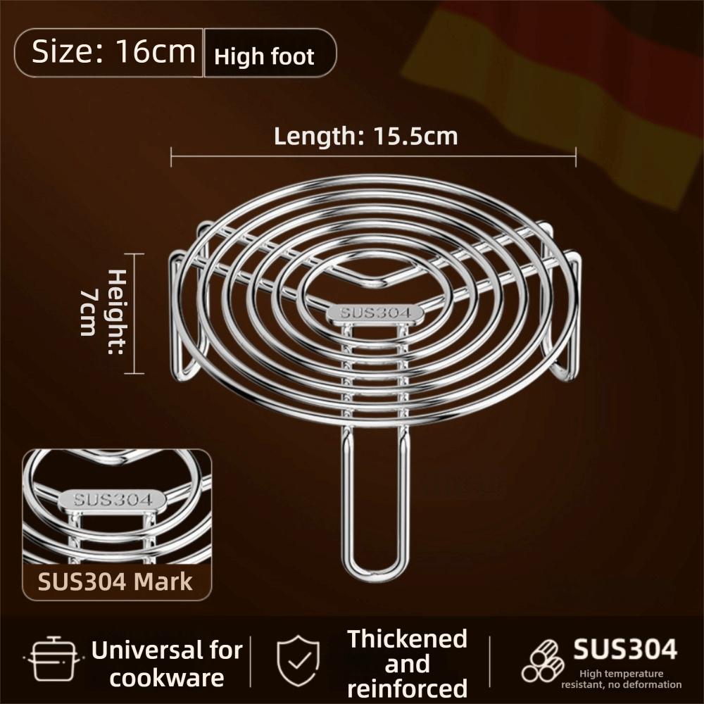 Tablettständer 304 Edelstahl Dampfgarrost Rund Multifunktions-Kochrost Topf Dämpfeinsatz Küchenzubehör
