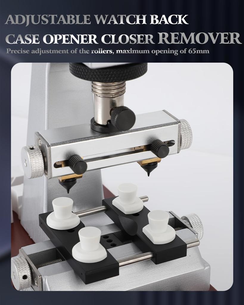 Watch Back Opener, Watch Case Opener, 5700 Bench Watch Back Opener with 6 Die Accessories for Watchmaker Repair, Watchmaking and Opening