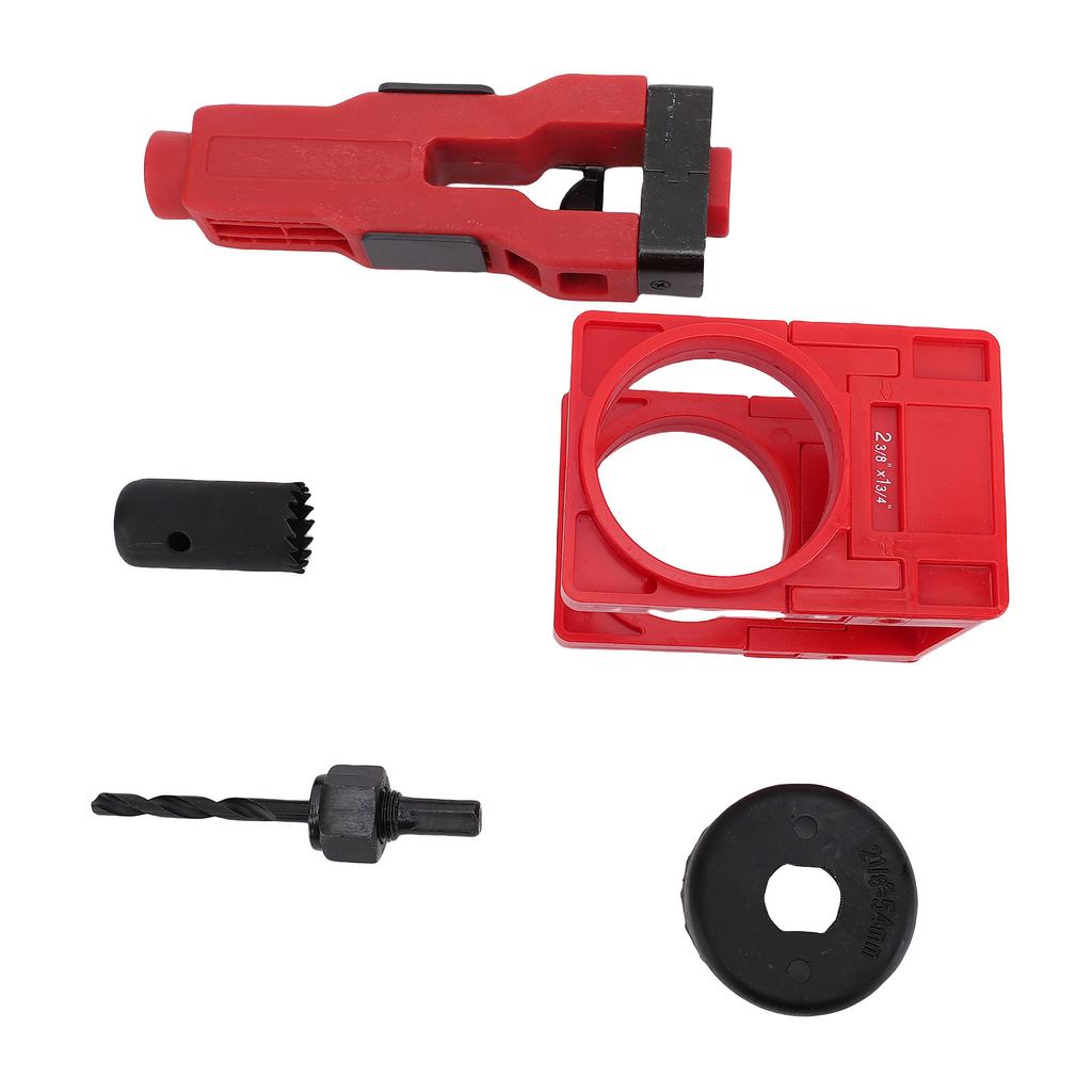 Door Latch Mortise Tool Spherical Lock Installation Kit Guide Template and Hole Saws for 1 3 4 1 3 8 Inch Thick Doors