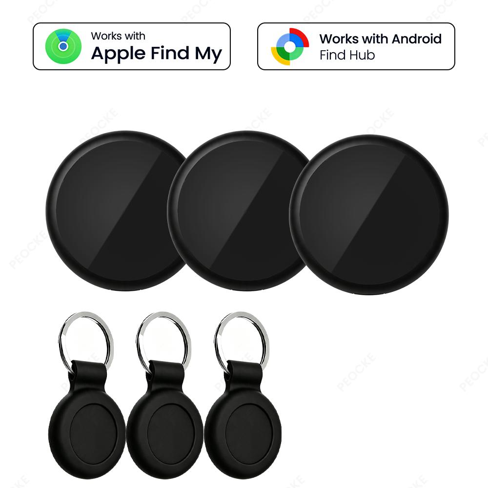 Dual System Smart Location Tag Alternative To AirTag Anti-Lost Bluetooth GPS Tracker Works with Apple Find My Google Find Hub
