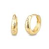 Peishang 925 Sterling Silver 14K Gold Plated Trendy Celestial Chunky Starburst Cz Hoop Star Huggie Earrings
