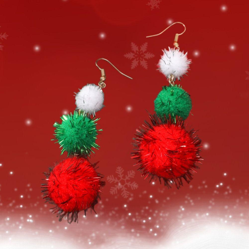 

Christmas Elf Christmas Elf Pendant Decorated Santa Hat Dangle Earrings Accessories