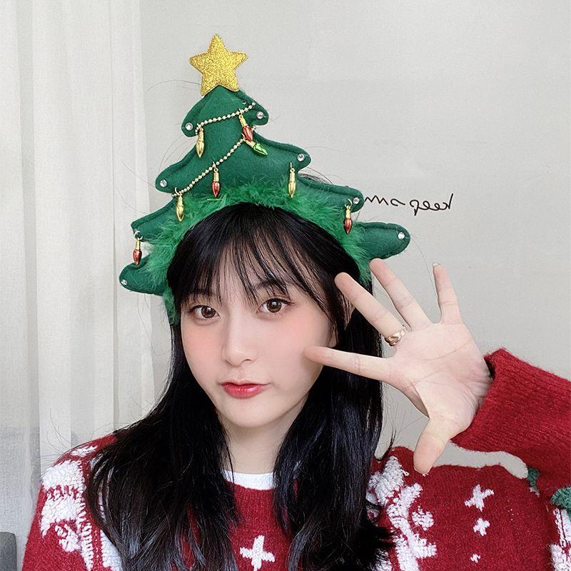Christmas Headband Cute Christmas Tree Hair Hoop Costume Stunning Decorative Xmas Tree Headband
