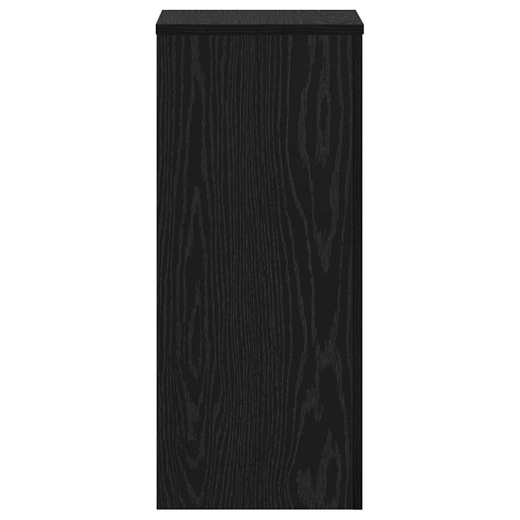 Plant Stand 2 Pcs Black Oak Effect 30 X 30 X 70 Cm