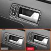 For Ford Mustang 2009-2013 Accessories Carbon Fiber Car Inner Door Pull Handle Outer Panel Lock Buttons Frame Decoration Sticker