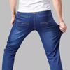 Herre Elastiske Jeans Rette Løse Stor Størrelse Fortykket Elastisk Herre Bukser Daglige Fritidsbukser