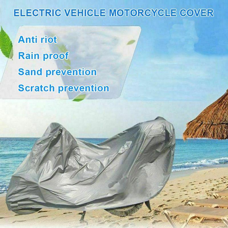 Waterproof Proof Dust Uv Sun Rain Snow Full Motorcycle Cover Scooter Coat Bike