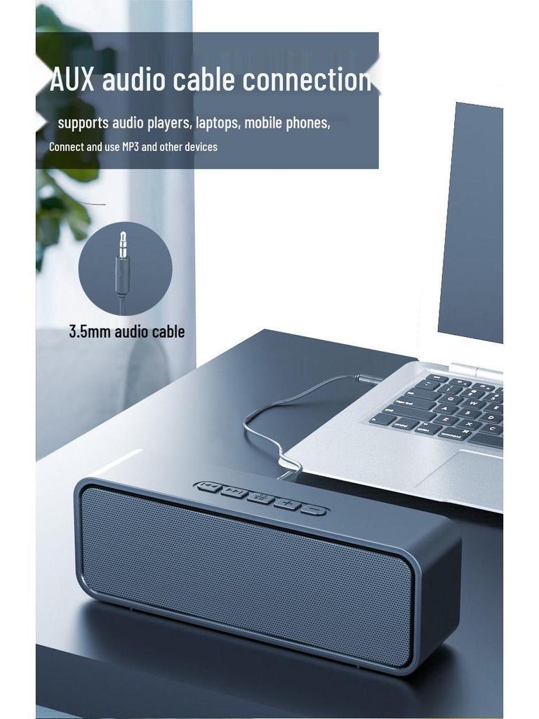 High-Volume Bluetooth Subwoofer Speaker with Voice Announcer