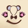 Halloween Monkey Costume Accessories Include Monkey Ear Headband Monkey Tail Bowtie Glove Skirt for Kid Boy Girl Cosplay