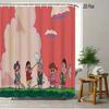 Crayon Shin-Chan Buttocks Oiroke No Momo Funny Balloon 2D Print Waterproof Shower Curtain, Minimalist Cream Bathroom Decor With