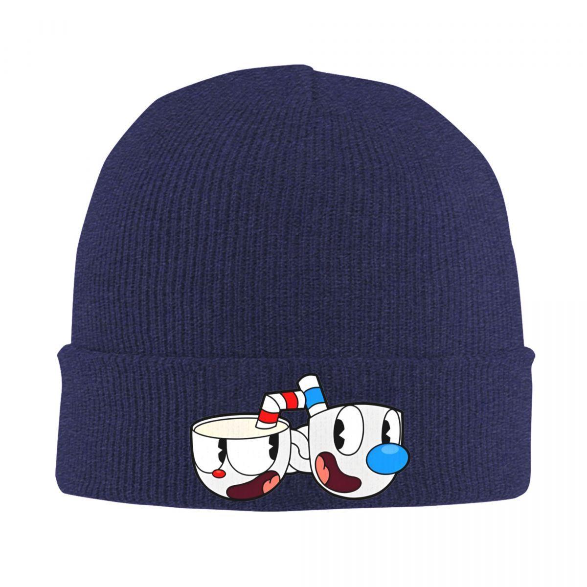 

MugUnisex CupHead Knit Hat Beanies Autumn Winter Hats Warm Street Game Caps for Unisex Women
