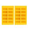 TKSE Silicone Ice Cube Mold Yellow 2 Pcs 10-grid