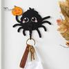 Fun Spider Shape Wall Hooks Wooden Hook for Keys Hat Towel, Cute Cartoon Black Decorative Holiday Gift Kids Room Hanger, Mounted Gothic Key