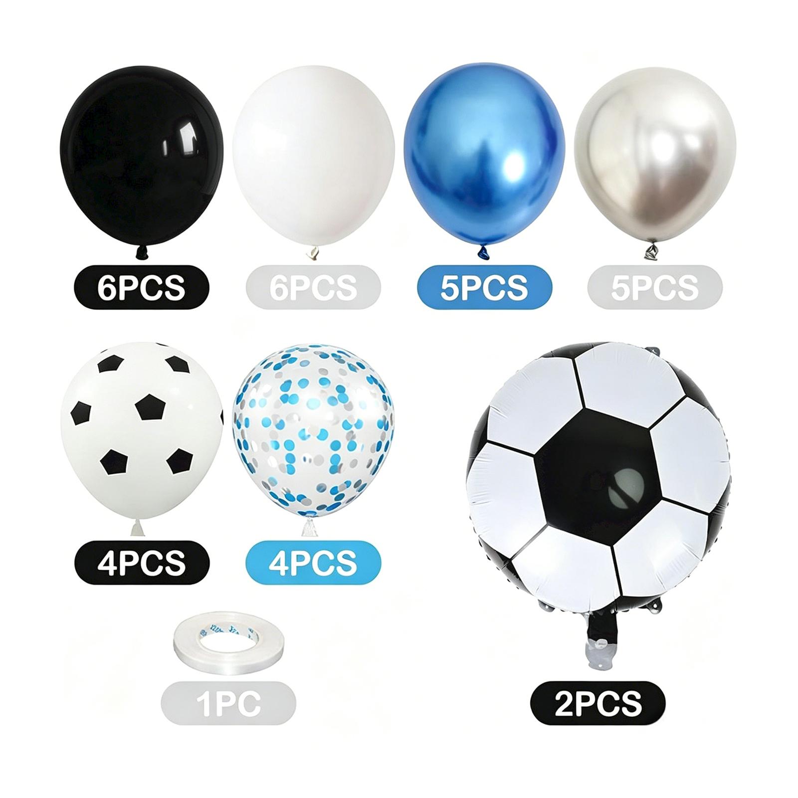 Party Balloon Decoration Set 32/50pcs Includes Latex Balloons Foil Balloons Confetti Balloons and Soccer Ball Balloons for Event Celebration One Size