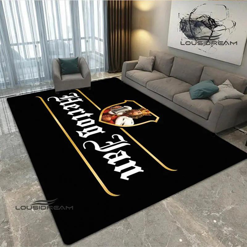 Hertog jan LOGO bedruckter Teppich Rutschfester Teppich Mode Yoga-Matte Schlafzimmerdekor Teppiche Wohnzimmer Waschraum Bodenmatte Geburtstagsgeschenk