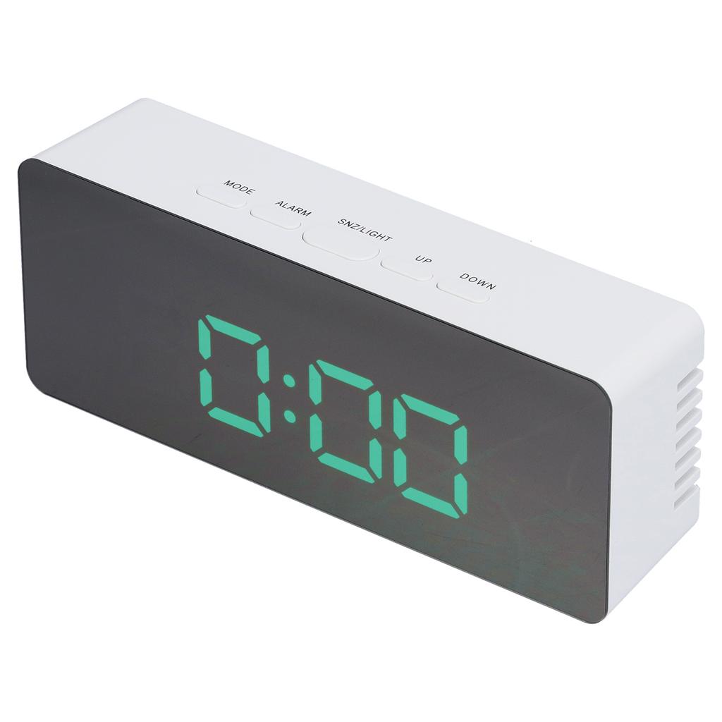 LED Spiegel Wecker Digitaluhr mit Schlummermodus für Schlafzimmer Wohnzimmer Home Office Dekoration