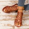 Summer Butterfly-shaped Open-toe Flat Sandals for Women Single-strand Toe Cover for Wearing Outside Beach-style Women's Flip-flops
