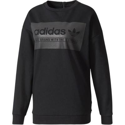 Originals Moda Wszechstronna Sportowa Codzienna Bluza Damska z Okrągłym Dekoltem Czarna BS0738
