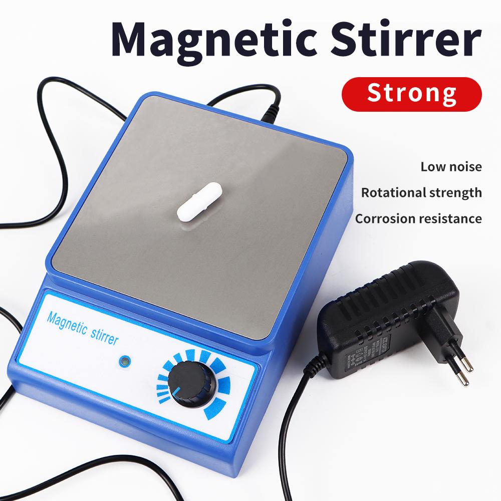 Magnetic Stirrer Mini Lab Stir Mixer Portable Stirrer Plate with Stir Bar 3L 4000RPM for Laboratory AC100-240V