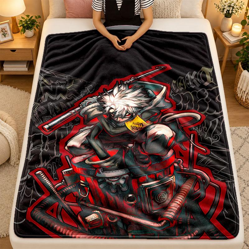 Flannel BlanketGachiakuta Warm Soft Throw Blanket for Indoor Sofa Bed Living Room Use