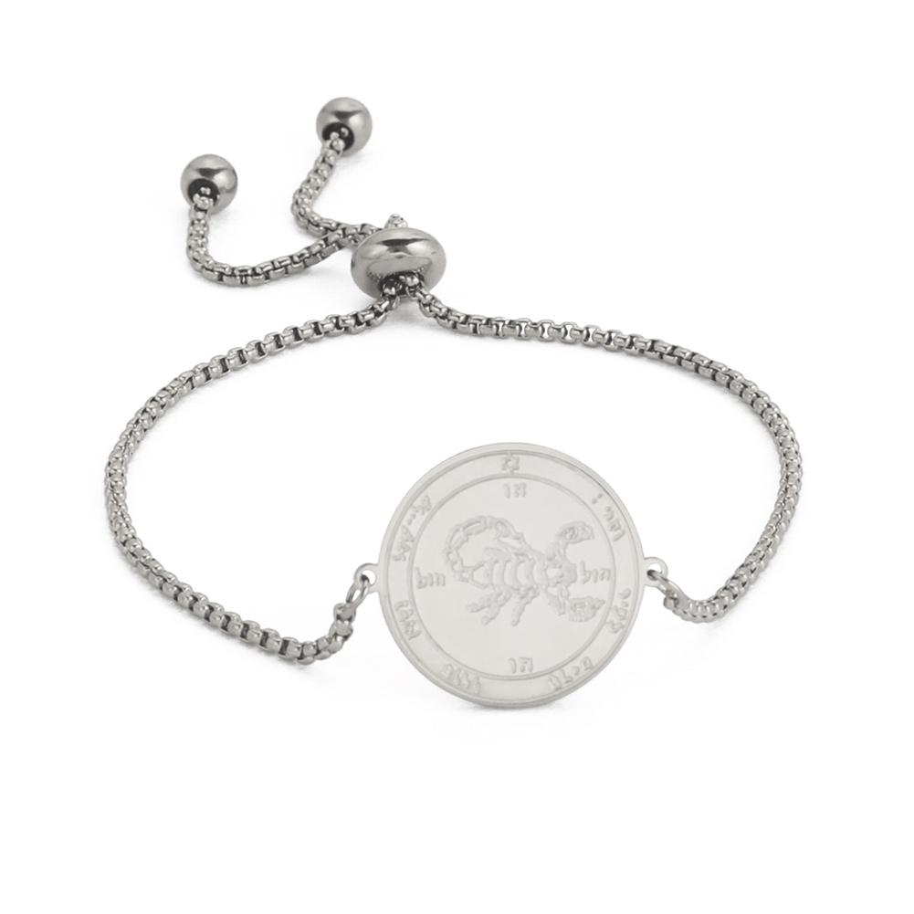 Wicca Tetragrammaton Pentacle Bracelet Stainless Steel Magical Solomon Seal Pentagram Protection Sacred Amulet Jewelry