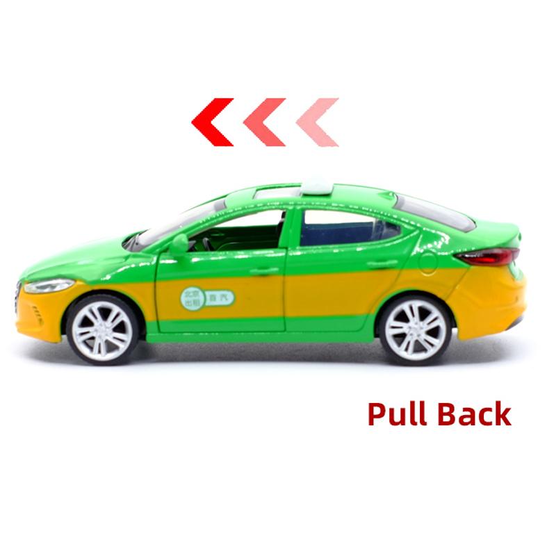 Taxi slitinový odlitek model auta s natahováním pro děti, dárky, vzdělávací hračka, kolekce