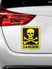 Autoaufkleber Gefahrenzeichen Mit Totenkopf Symbol Wasserdicht Vinyl Aufkleber Auto Zubehör Pegatinas Para Coche DIY Auto Styling HE15