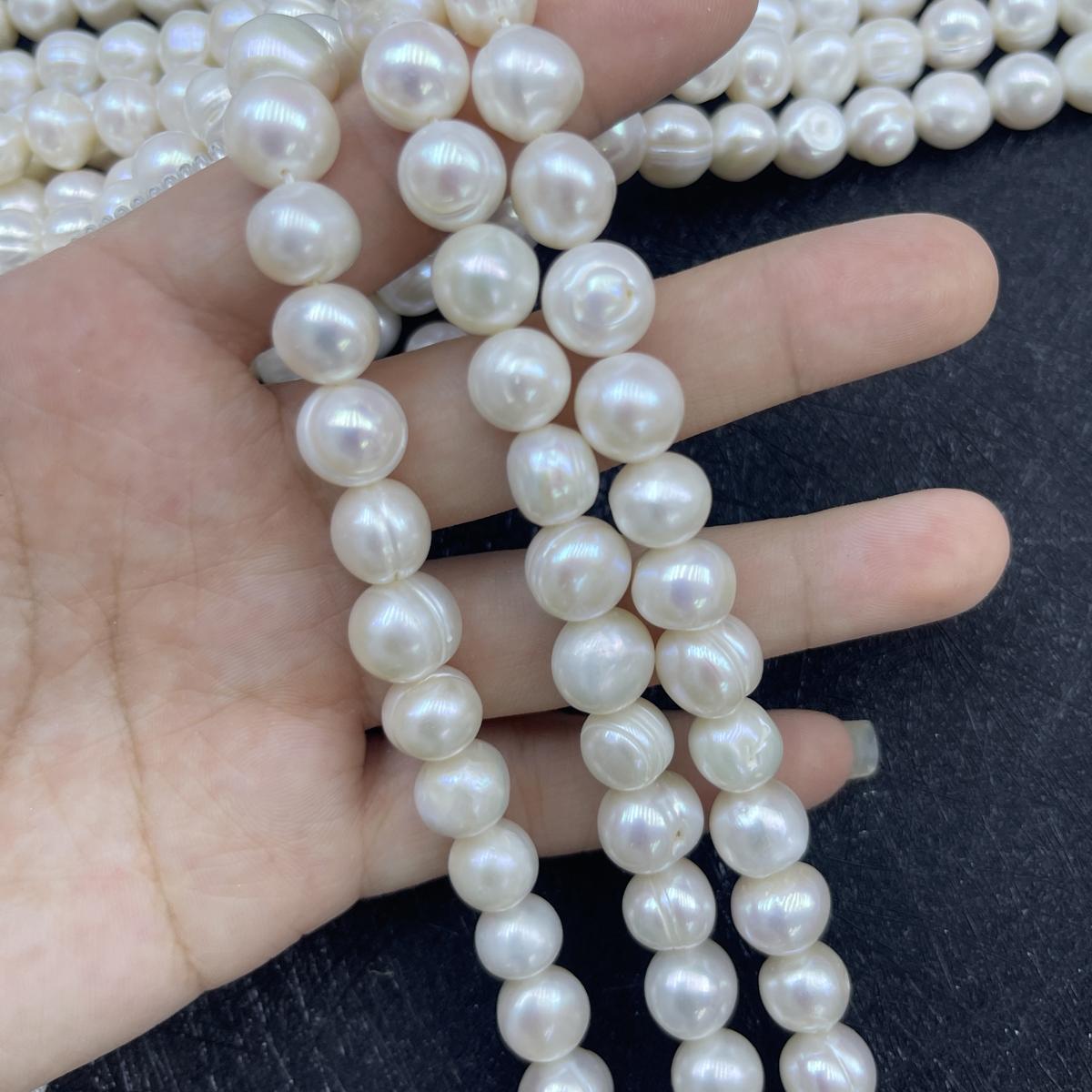 

Почти круглая белая жемчужина 10-11 мм для изготовления ювелирных изделий, DIY ожерелье, браслет, серьги, аксессуар 10-11mm белый