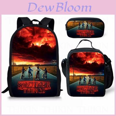 Zestaw plecak i piórnik Stranger Things 3 do szkoły i podróży z wytrzymałego nylonu