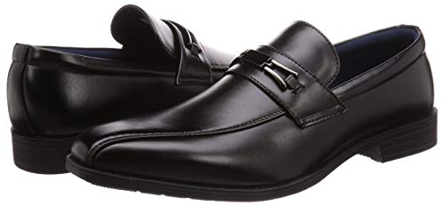 Ultra-lightweight, Water-repellent, Slip-on Loafers for Men, Antibacterial, Deodorizing, Black, Size 27cm