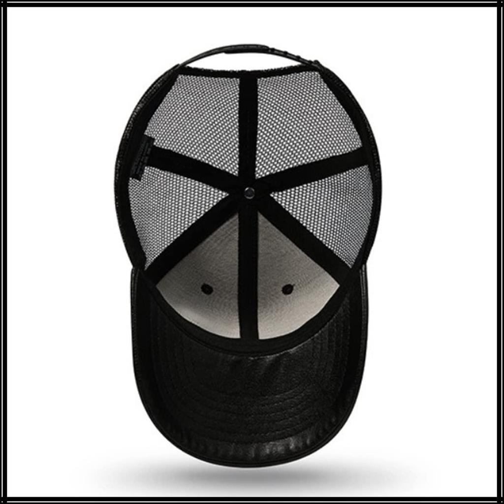 Plain Mesh Cap Hat Running Outdoor Women Men CA719 [White Fang] (Black)
