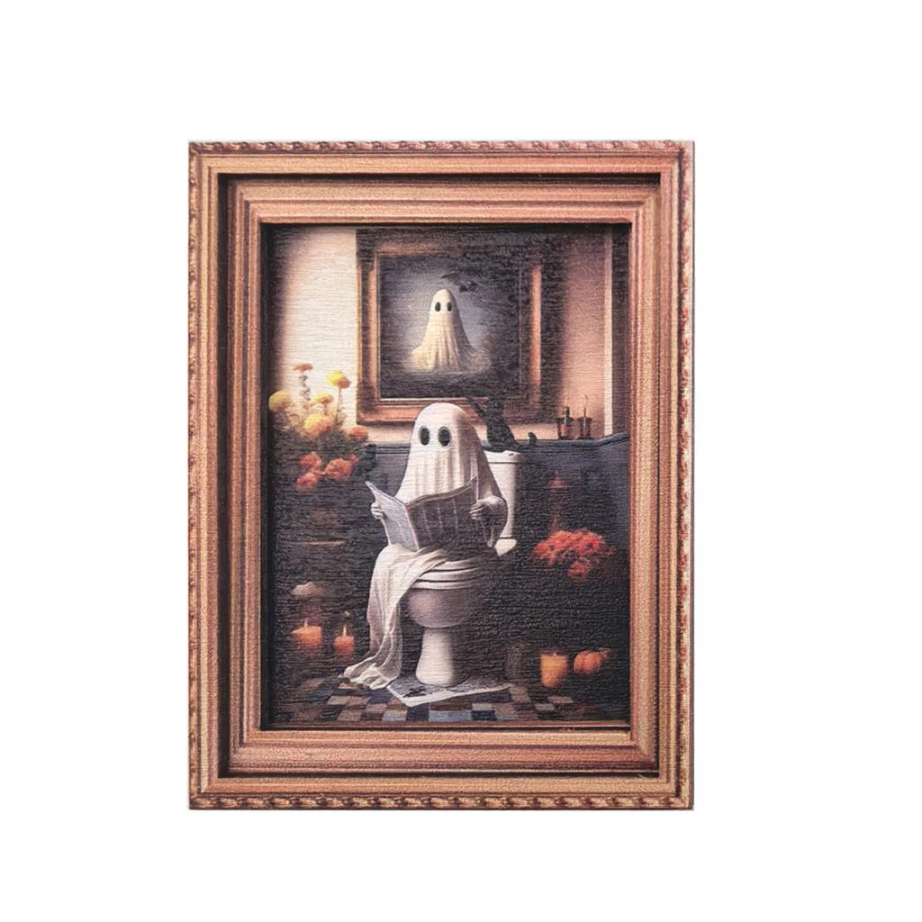 Kreativer Halloween Retro Fotorahmen Magnetischer Kühlschrankmagnet Holzposter Kühlschrankmagnet