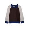 Womens Casual Color Block Knit Sweater 2026 Fall Street Style Long Sleeve Top